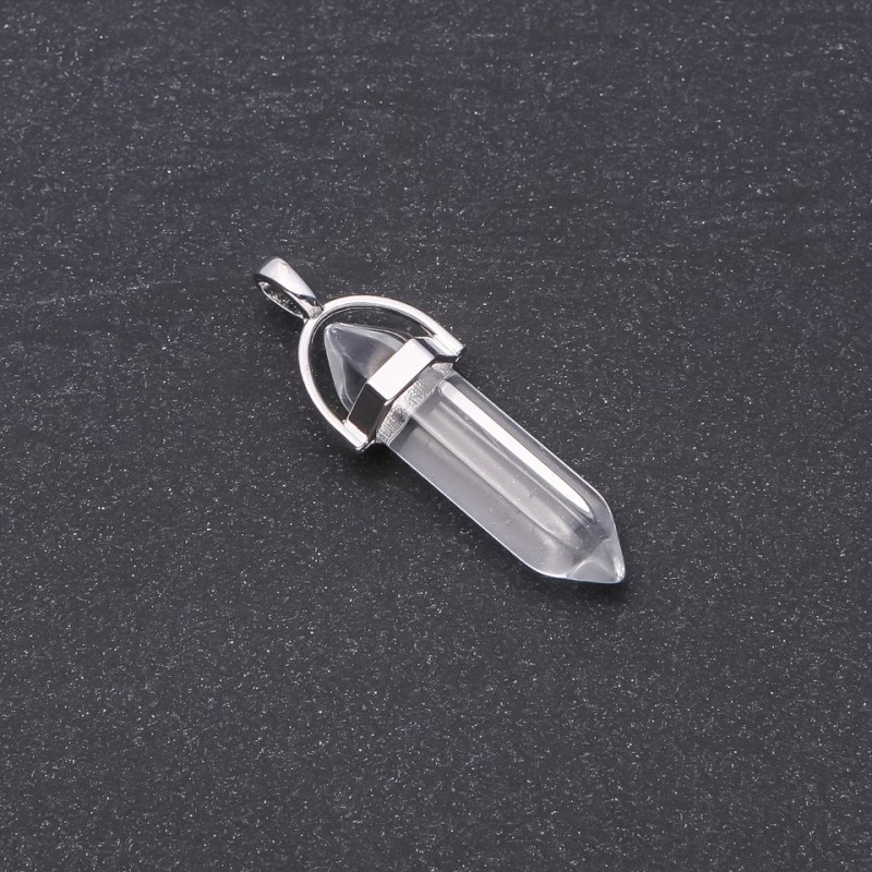 Pandantiv hexagonal alb 41×34×9 mm