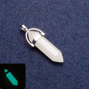 Підвіска з Оніксу, що світиться у темряві, шестигранник "Бірюзове світіння"