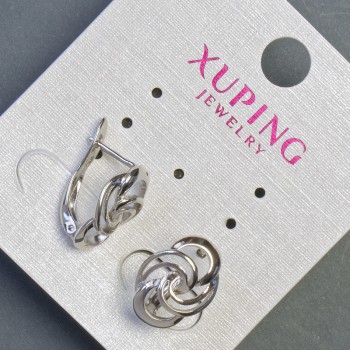 Cercei Xuping rodiu 15x10 mm