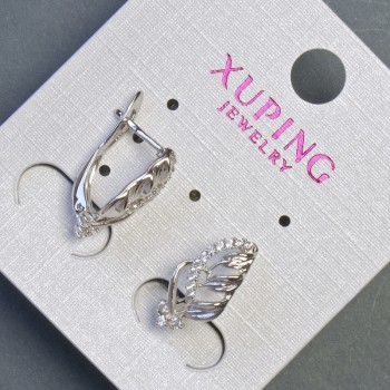 Cercei Xuping rodiu 16x8 mm