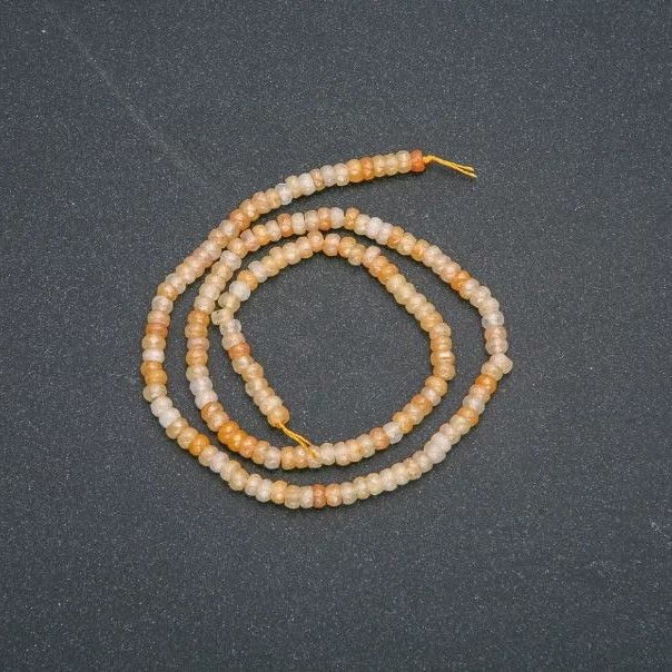 Șnur din agat facetat rondel, diametru 4×2,5 mm, lungime 39 cm +
