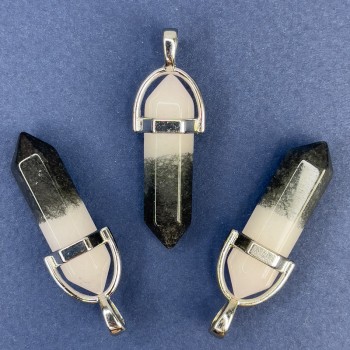 Pandantiv din cuarț tonat hexagonal 40 mm+