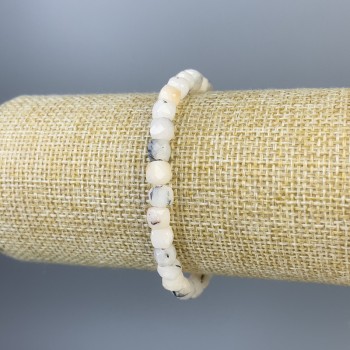 Brățară din opal tăiat cub, 6×6 mm, lungime 18 cm, elastică