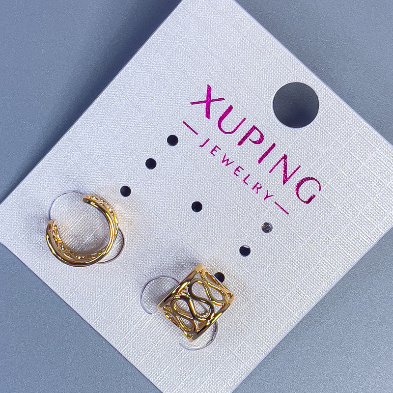 Каф подвійний Xuping з візерунком 10х8 мм+- Позолота 18К