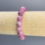 Brățară din turmalin, mărgele tăiate, diametrul 10 mm, lungime 18 cm, pe elastic