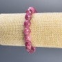Brățară din turmalin, mărgele fațetate, diametrul 10 mm, lungime 18 cm, elastică