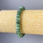 Brățară din cuart verde căpșună, rondel, diametrul 8x5 mm, lungime 18 cm, elastică