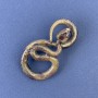 Broșă «Șarpe», culoare bronz, email, metal auriu, 52×29 mm