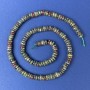 Mărgele din piatră naturală jasp sângele dragonului, rondel 6x2 mm, pe șnur, lungime 39 cm+