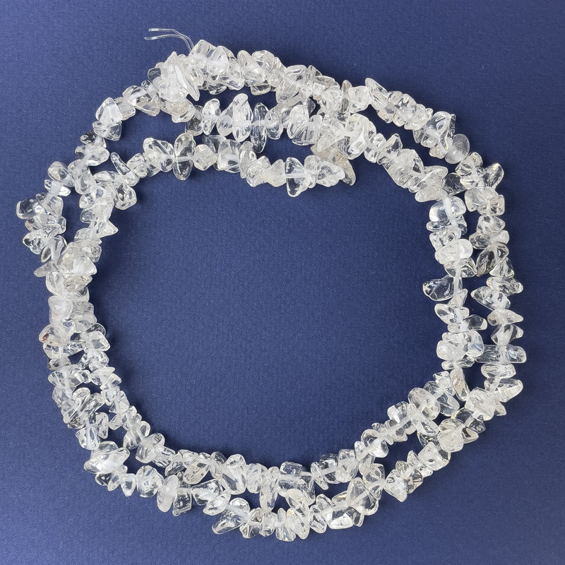 Mărgele din cristal de munte, fragmente 7-15×3-6 mm +/- pe fir, lungime 78 cm+