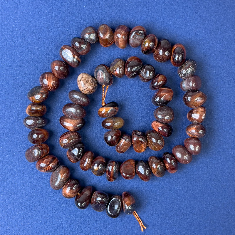 Mărgele ochi de bou fațetate 9x6 mm, pe fir, lungime aproximativă 41 cm