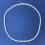 Mărgele din sidef natural, rondel 4x2 mm, pe șnur, lungime 39 cm+