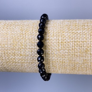 Brățară din turmalin cu mărgele tăiate, diametrul 6 mm, lungimea 18 cm, elastic