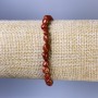 Brățară cu jasper roșu fațetată, diametrul 6x4 mm, lungime 18 cm, elastic