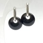 Cercei din agat, diametru 18 mm, lungime 31 mm