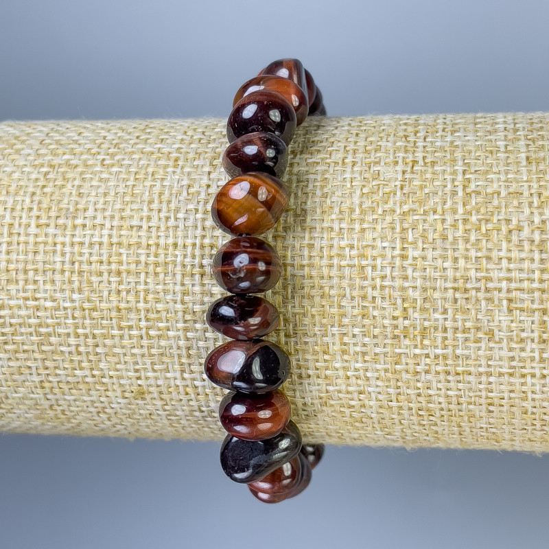 Brățară cu ochi de bou fațetată, diametrul 8-10×7-9 mm, lungime 18 cm, elastică