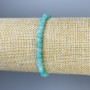 Brățară din amazonit cu cuburi facetate, diametrul de 4 mm, lungime 18 cm, elastic