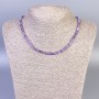 Colier din ametist natural, tăietură fațetată, diametru 4×4 mm, lungime 45 cm, cu închizătoare