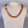 Colier din agat cilindric, diametrul 16x8 mm, lungime 45 cm, cu închidere