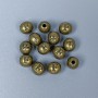 Inserție – mărgea cu litera «F», culoare bronz vechi, diametru 6×7 mm, gaură aproximativă 1,8 mm, ambalaj 28 buc