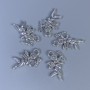 Furnitură pandantiv Cupidon, culoare metal argintiu, dimensiuni 23×14×3 mm, gaură de aproximativ 2,5 mm, ambalaj 20 g (~12 buc.)