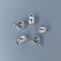 Furnitură bail, culoare argintie, dimensiuni 9×6×4 mm ±, găuri de diametru 3,8 mm ± și 1,5 mm ±, ambalaj 40 buc
