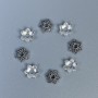 Capace pentru mărgele, culoare argintiu metal, diametru 7×1 mm, gaură de 2 mm, ambalaj 20 g (~88 buc.)