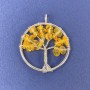 Pandantiv Arborele Vieții Citrin piatră naturală 31×36 mm+