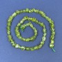 Mărgele de hrizolit pe șnur, formă galetă, diametrul 4-8×6 mm, lungime 42 cm