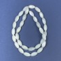 Mărgele din sidef pe fir, formă bob, diametrul 12x6 mm, lungime 38 cm