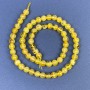 Mărgele de chihlimbar, bile netede de 6 mm, pe șnur, lungime 39 cm ±