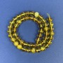 Mărgele de chihlimbar, bile netede de 7 mm, pe șnur, lungime 39 cm+