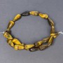 Mărgele din ochi de tigru, piatră naturală, formă de picătură, diametru 19x10 mm ±, gaură 1 mm ±, lungime 42 cm ±