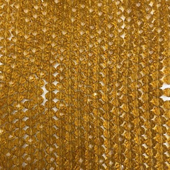 Mărgele de chihlimbar din cristal ceh, pe fir, rondele tăiate, diametrul 8x6 mm, lungime 40-41 cm +/-