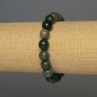 Brățară cu jasper verde, bile netede, diametrul de aproximativ 10 mm, lungimea de aproximativ 18 cm, pe elastic.