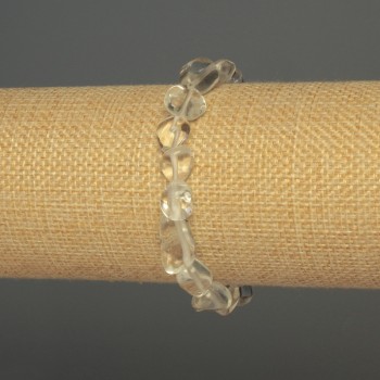 Brățară din cristal de munte, fațetat, diametru 8–12×9 mm, lungime 18 cm, bază elastică