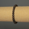 Brățară din bronzit, bile lucioase, diametru 6 mm, lungime 18 cm, elastic
