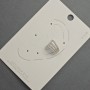 Cercea-cuff pentru ureche, din metal argintiu, 10×14 mm +/-, cu cristale albe