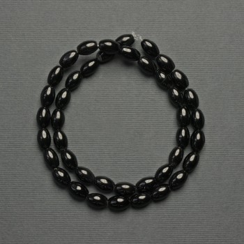 Mărgele de agat, formă bob, diametrul 9×6 mm, pe fir, lungime 39 cm+