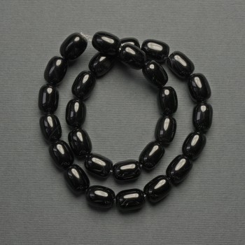 Mărgele din agat în formă de baril, diametru 14x10 mm, pe șnur, lungime 39 cm+