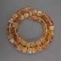 Mărgele din citrin natural, cilindrice, diametrul 9×7 mm, lungimea 41 cm