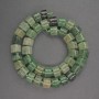 Mărgele din piatră naturală Aventurin verde, cilindrice, diametru aproximativ 11×6 mm, cu mărgele de 3 mm, lungime aproximativă 40 cm