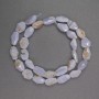Mărgele din piatră naturală - agat albastru, tăiate în formă de bicon, diametrul 13x9x8 mm, lungime 38 cm