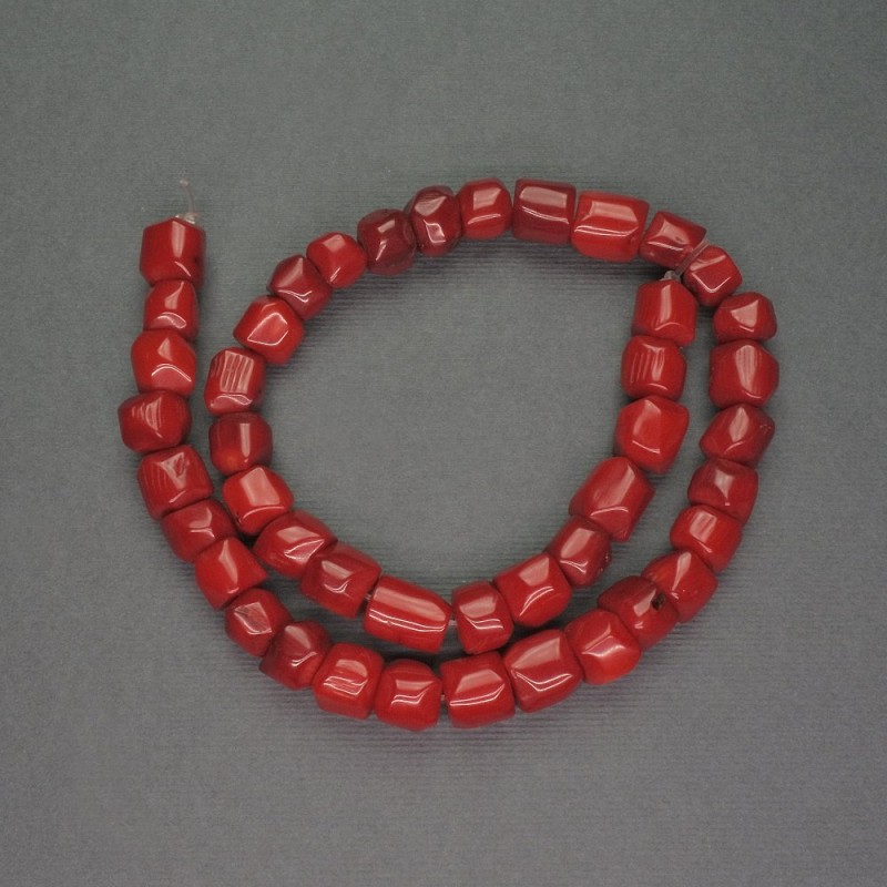 Mărgele din coral roșu natural, tăietură galtivă, diametrul 10×10 mm, lungime 41 cm+-