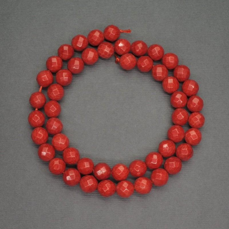 Mărgele naturale din coral roșu, bile granulate, diametru 8 mm, lungime 40 cm