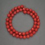 Mărgele naturale din coral roșu, bile granulate, diametru 8 mm, lungime 40 cm