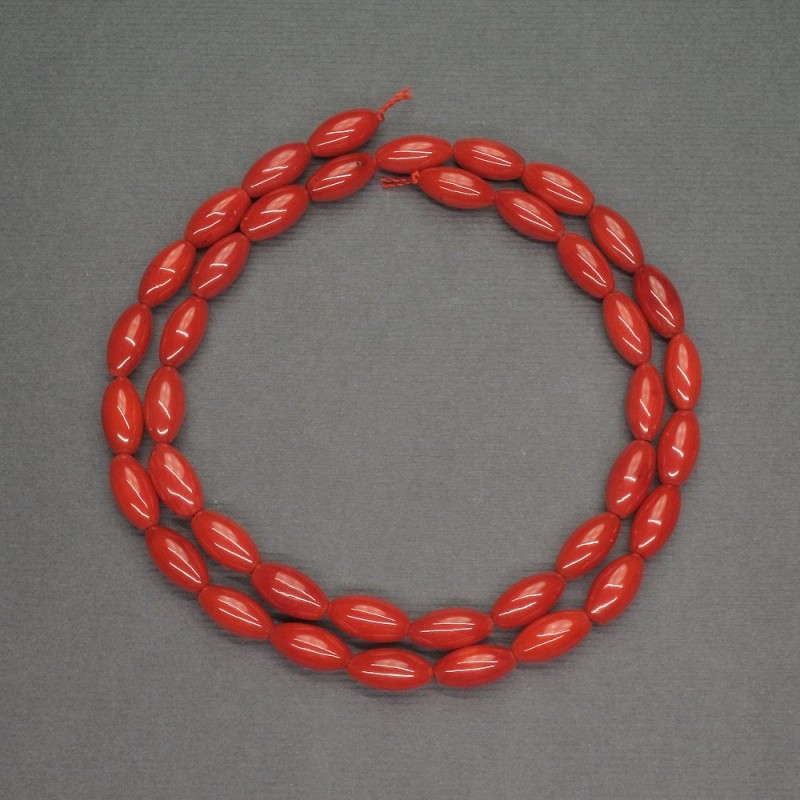 Mărgele din coral natural roșu, granule 5×10 mm, lungime 40 cm+-