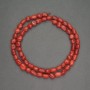 Mărgele din coral roșu natural, tăiate, diametrul 6x7 mm, lungime 41 cm