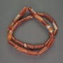 Mărgele din piatră naturală sardonyx cilindrice, diametru 6×15 mm, lungime 39 cm