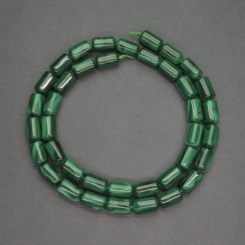 Mărgele din piatră naturală Malahit cilindric, diametru 6×10 mm, lungime 40 cm +/-